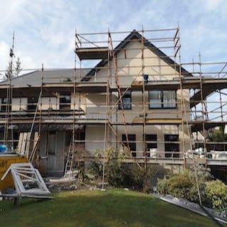 House in Bridge of Weir after roughcast