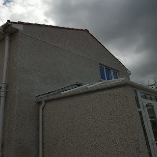 House in Burnside after roughcast