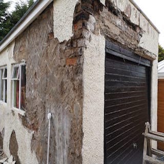 Garage before roughcast